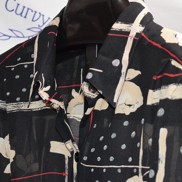 Alfred Dunner Collared Long Sleeve, Button Front Blouse, Size 18 - Picture 6 of 15